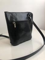 Zwarte leren tas ( Vintage), Ophalen of Verzenden, Zo goed als nieuw, Zwart, Schoudertasje