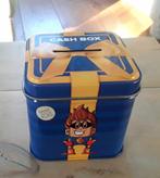 Spaarpot - spaarblik - cash box (met geld leren omgaan), Verzamelen, Ophalen of Verzenden, Gebruikt, Metaal of Blik, Overige thema's