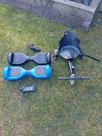 Twee hoverboards met karretje en opladers, Ophalen, Gebruikt