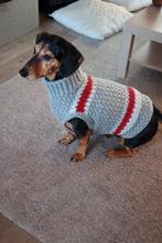 Handgemaakte gehaakte hondentru grijs rood witi – maat M, Dieren en Toebehoren, Hondenkleding, Ophalen of Verzenden, Nieuw, Hondentrui