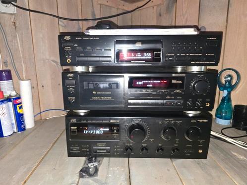 JVC Stereo Installatie - CD, Cassette, Receiver, Audio, Tv en Foto, Stereo-sets, Gebruikt, Cassettedeck, Cd-speler, Tuner of Radio