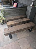 Bielzen buiten bankjes LAATSTE!!, Ophalen of Verzenden, Zo goed als nieuw, Hout, 2 zitplaatsen