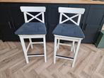 2x Ingolf barkruk wit, Huis en Inrichting, Barkrukken, 2 krukken, Ophalen, Gebruikt, 90 cm of meer
