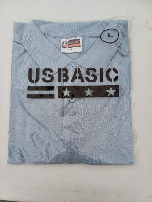 Polo Shirt Licht Blauw - US BASIC maat L NIEUW, Kleding | Heren, Polo's, Nieuw, Maat 52/54 (L), Overige kleuren, Ophalen of Verzenden