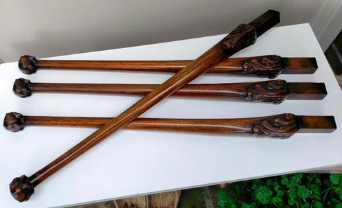 4 Antieke Klauw & Bol Pootjes / Poten / Tafelpoten - 58CM, Huis en Inrichting, Tafelonderdelen, Zo goed als nieuw, Ophalen of Verzenden