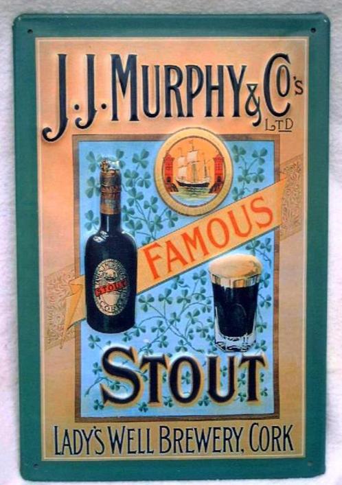 Reclamebord van Murphy & Co Irish Stout Bier in Reliëf, Verzamelen, Merken en Reclamevoorwerpen, Nieuw, Reclamebord, Ophalen of Verzenden