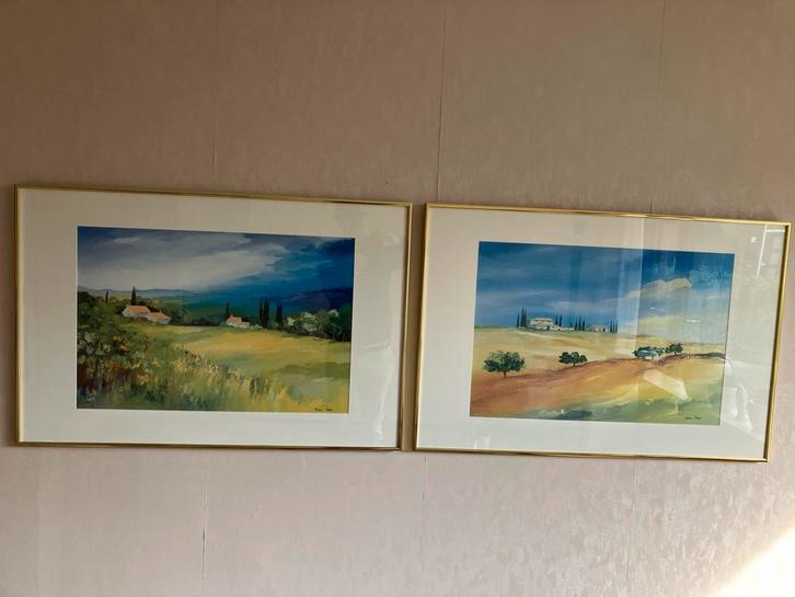 Ingelijste reproducties - Landschappen 60 bij 90, Antiek en Kunst, Kunst | Schilderijen | Klassiek, Ophalen