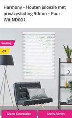Nieuwe witte houten jaloezieën 50 mm 178,5 bij 188.8 cm, Huis en Inrichting, Stoffering | Gordijnen en Lamellen, Ophalen, Nieuw