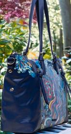 GAVE DESIGUAL tas ZGAN met leuke opdruk!!, Ophalen of Verzenden, Zo goed als nieuw, Blauw, Schoudertasje