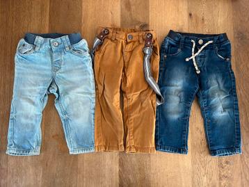 3 leuke broekjes maat 80 beschikbaar voor biedingen