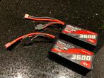 2x gensace 3s shorty lipo accu 3600mah 60c, Elektro, Gebruikt, Ophalen of Verzenden, Onderdeel