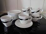 6 cappuccino kop en schotels La Messioni, Verzenden, Nieuw, Overige stijlen, Kop(pen) en/of Schotel(s)