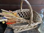 Landelijke rieten picknick/ decoratie mand, Huis en Inrichting, Gebruikt, Mand, Ophalen of Verzenden, Riet