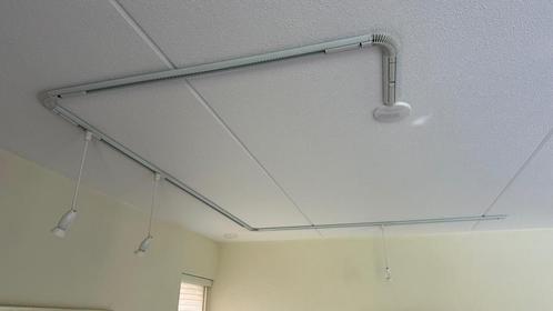 Luminance plafondverlichtingrail met spots, Huis en Inrichting, Lampen | Spots, Gebruikt, Plafondspot of Wandspot, Metaal of Aluminium