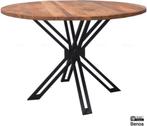 Eettafel Yana rond mango naturel 4 maten leverbaar | Webshop, Nieuw, 100 tot 150 cm, 100 tot 150 cm, Rond