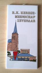 Wandtegel R.K.KERKGEMEENSCHAP ZEVENAAR Kerk Kerken MOSA, Verzenden