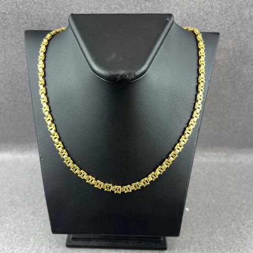 Gouden Ketting | 18k | 28,56g |platte koningsschakel| 388653, Sieraden, Tassen en Uiterlijk, Kettingen, Gebruikt, Goud, Goud, Ophalen of Verzenden