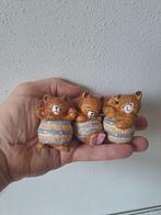 Set 3 stuks beren van keramiek/aardewerk in een ton D4xH6cm, Verzamelen, Dierenverzamelingen, Ophalen of Verzenden, Zo goed als nieuw