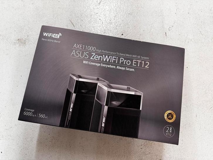 ASUS ZenWiFi Pro 2x ET12 WIFI 6E MESH SET 100% Goed Stabiel, Computers en Software, Routers en Modems, Zo goed als nieuw, Ophalen of Verzenden