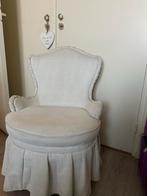Elegante witte stoel ouderwets klein stoeltje, Ophalen, Gebruikt, Wit, Eén