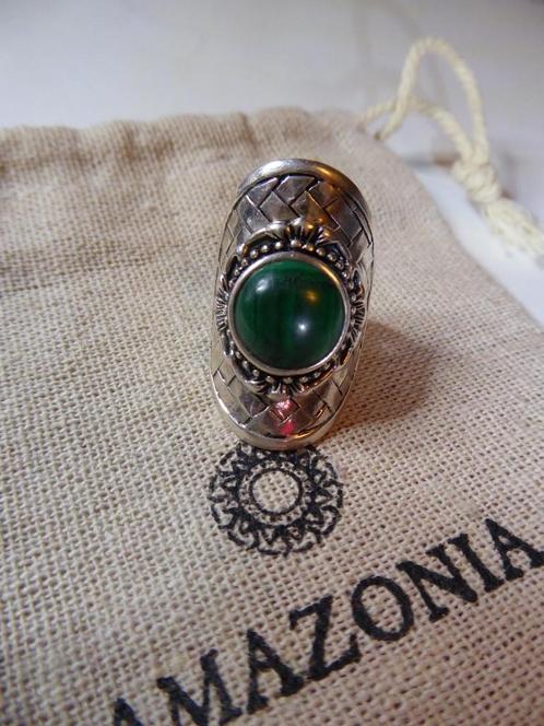 Mooi Zilveren Ring merk Amazonia - Origineel, Sieraden, Tassen en Uiterlijk, Ringen, Zo goed als nieuw, Dame, Zilver, Zilver, Met edelsteen