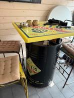 Statafel olievat Salitos inclusief krukken, Huis en Inrichting, Tafels | Statafels, Ophalen, Zo goed als nieuw