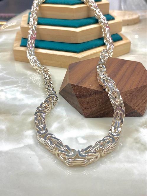 925 Zilveren Koningsketting Massief, Sieraden, Tassen en Uiterlijk, Kettingen, Nieuw, Zilver, Zilver, Ophalen of Verzenden