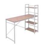 Bureau met boekenkast 4-laags eikenkleurig, nieuw, Ophalen of Verzenden, Nieuw, Rolsteiger of Kamersteiger, Minder dan 2 meter