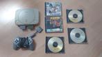 Playstation met 5 spellen, Ophalen, Gebruikt, Met games