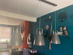 Grijze Hanglamp Eettafel - Industrieel Design, Ophalen, Gebruikt, Metaal, Minder dan 50 cm
