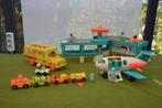 Vintage Fisher Price vliegveld/ airport met vliegtuigen 1970, Ophalen of Verzenden, Gebruikt, Speelset