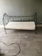 Leuk ijzeren ledikantje, Gebruikt, Frans, Metaal, Groen