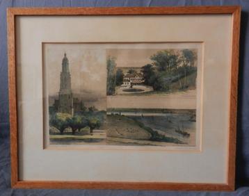 Litho De Kerk Rhenen Heimerstein De Rijn PA Schipperus 1880 beschikbaar voor biedingen