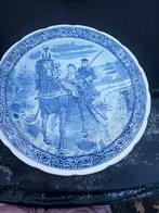 Delftsblauw Wandbord met Koets, Ophalen