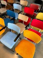Vintage eettafelstoelen Gispen Ahrend De Wit eetkamerstoelen, Huis en Inrichting, Stoelen, Metaal, Gebruikt, Overige kleuren, Vintage