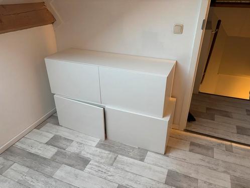 Besta Ikea hoogglans wit 2x 120, Huis en Inrichting, Kasten | Overige, Zo goed als nieuw, Ophalen