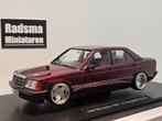 Mercedes-Benz 190e Rosso - Verlaagd + breedset 1:18 Triple9, Auto, Triple9, Ophalen of Verzenden, Zo goed als nieuw