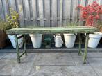 Side table sidetable groen industrieel Loods 5 Raw Materials, 25 tot 50 cm, Rechthoekig, Ophalen of Verzenden, Zo goed als nieuw