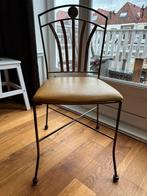 4 stoelen, leerlook bekleding, mosterdgeel, Ophalen, Gebruikt, Overige kleuren, Leer