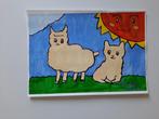 Schilderij lama's 25, Ophalen of Verzenden