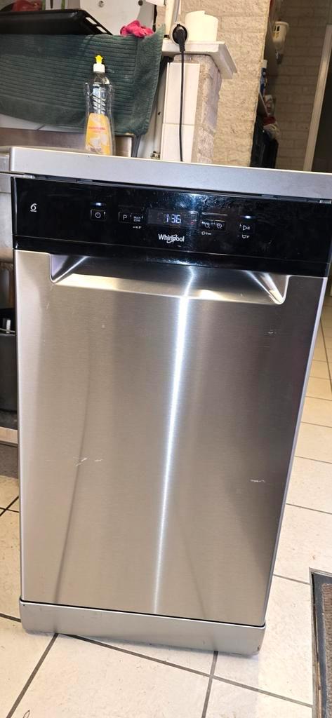 Zgan Whirlpool vaatwasser met garantie, Witgoed en Apparatuur, Vaatwasmachines, Zo goed als nieuw, Minder dan 85 cm, Ophalen