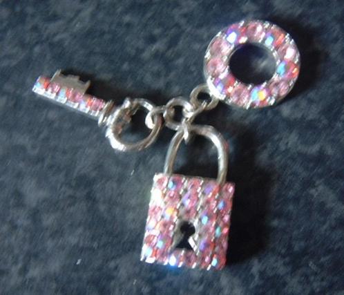 Kettinghangers Miniatuur Bedels Bling Bling Strass 3 stuks, Sieraden, Tassen en Uiterlijk, Kettinghangers, Zo goed als nieuw, Overige materialen