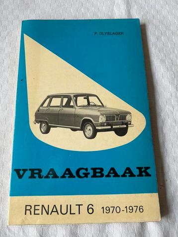 Renault 6 instructieboekje, vraagbaak beschikbaar voor biedingen