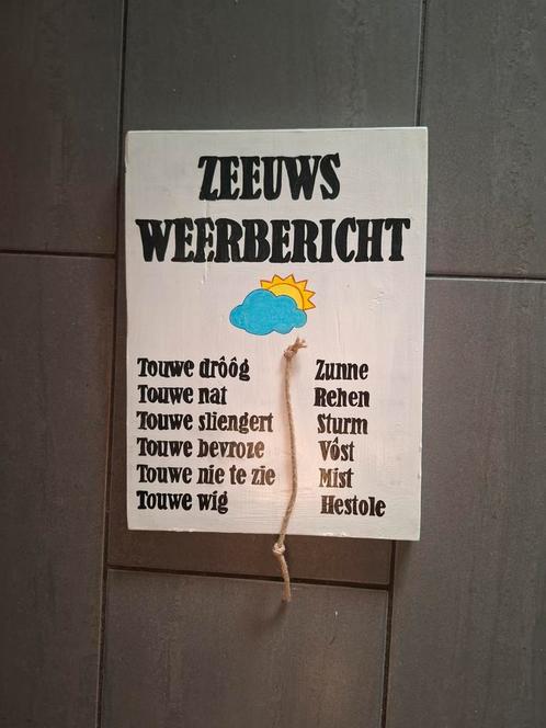 Houten touwtje weerstation div soorten, dialect,  en uw idee, Tuin en Terras, Tuinwanddecoratie, Nieuw, Ophalen of Verzenden