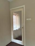 Deur met bruin glas, Doe-het-zelf en Verbouw, Deuren en Horren, Ophalen, 80 tot 100 cm, Binnendeur, Glas