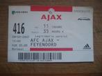 ajax feyenoord voetbalkaartje, Ophalen of Verzenden, Gebruikt, Ajax, Poster, Plaatje of Sticker