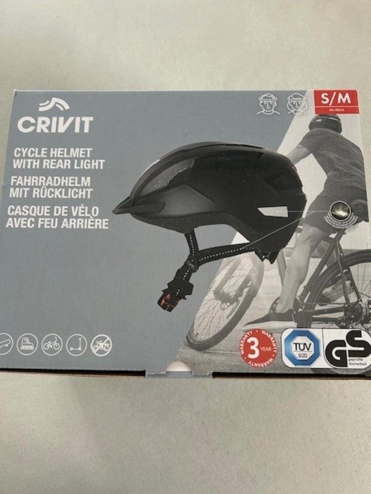 2 fietshelmen, Crivit, wit & zwart, maat S/M (nieuw in doos), Fietsen en Brommers, Fietsaccessoires | Fietshelmen, Nieuw, Heer of Dame
