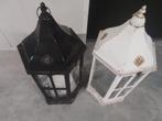 2 x  Antieke Windlichten  80 cm hoog, Gebruikt, Stoelenco@hotmail.com, Wit, Ophalen of Verzenden