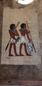 papyrus egyptsch schilderij met certificaat 27x 23 cm, Antiek en Kunst, Kunst | Niet-Westerse kunst, Verzenden