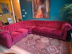 Chesterfield fluwelen hoekbank, Ophalen, Hoekbank, Zo goed als nieuw, Stof